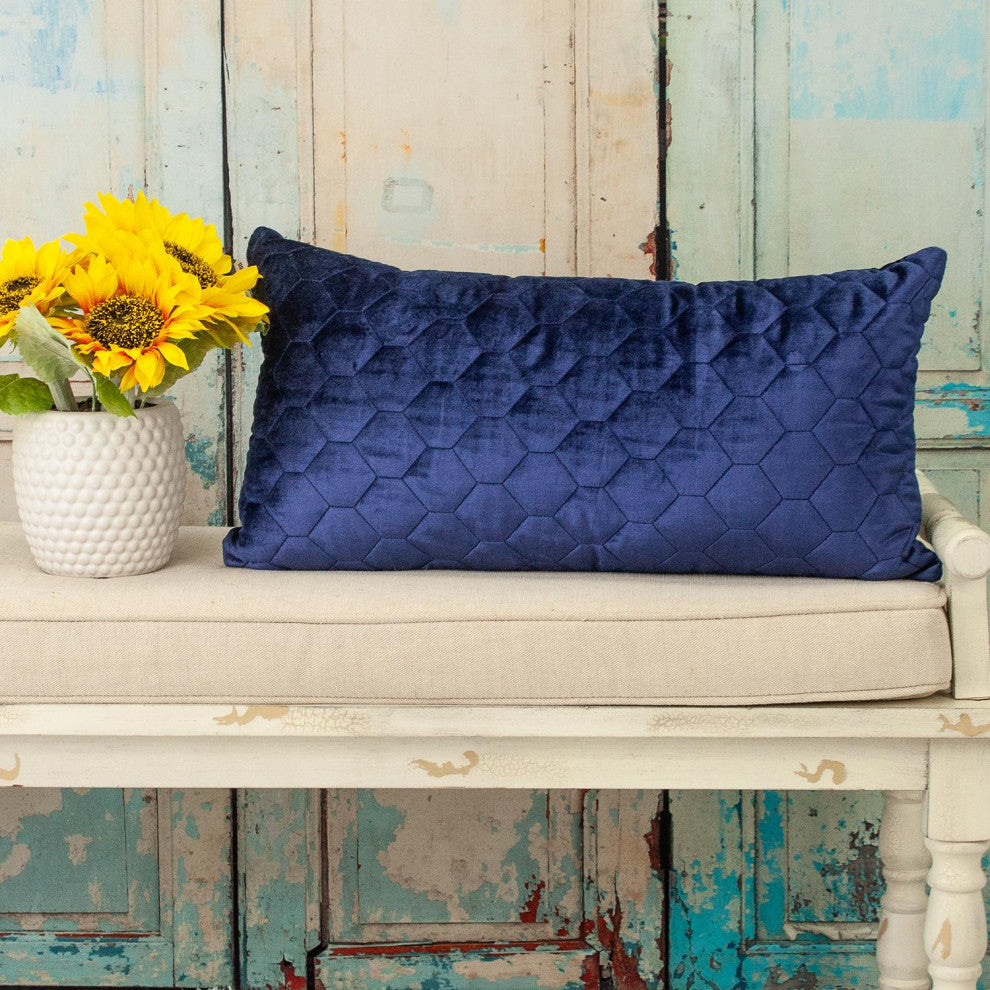 Parkland Collection Bazyli Blue Throw Pillow, Rectangle