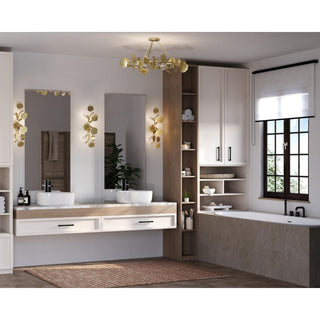 Laurel Collection 4-Light Transitional Wall Sconce, Gilded Silver