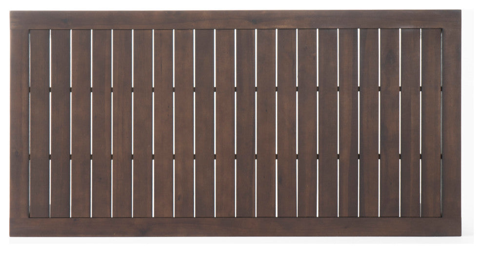 GDF Studio Marin Dark Brown Acacia Wood Outdoor Dining Table