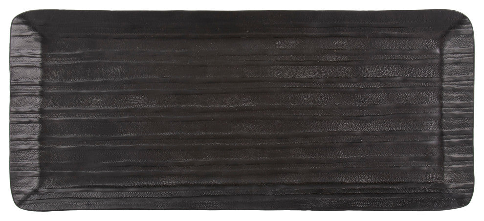 Chiseled Black Tray, Small