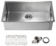 KIBI Handcrafted Undermount Single Bowl 16 gauge Stainless Steel Kitchen Sink, 3