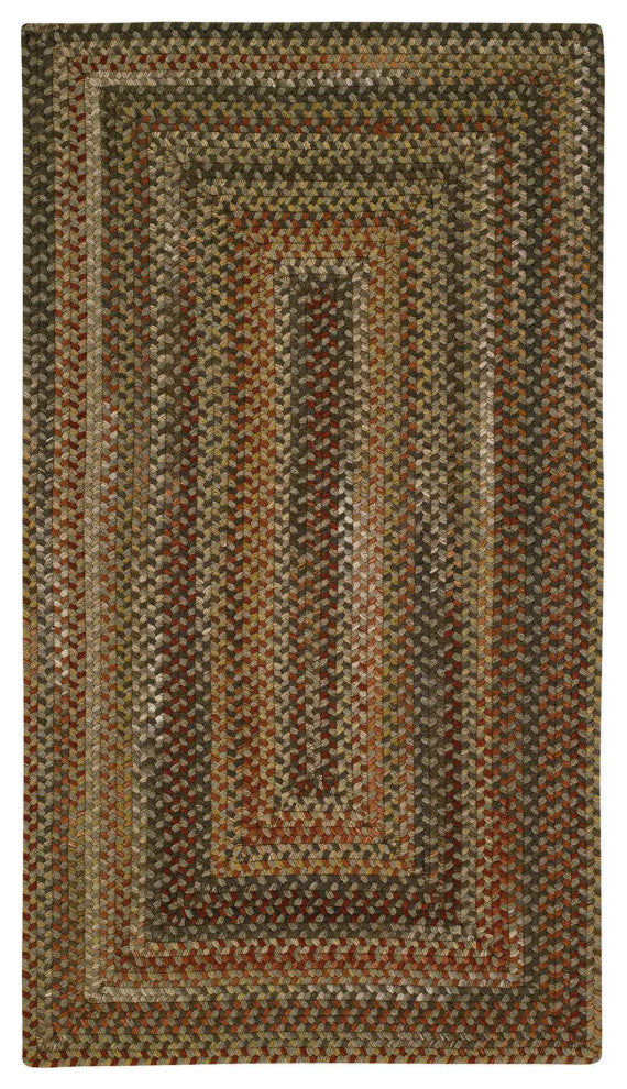 Capel Manchester Brown Hues 0048_700 Braided Rugs - 4' X 6' Concentric Rectangle
