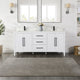 Laurel Bathroom Cabinet Vanity Base, White, 72", Without Mirror