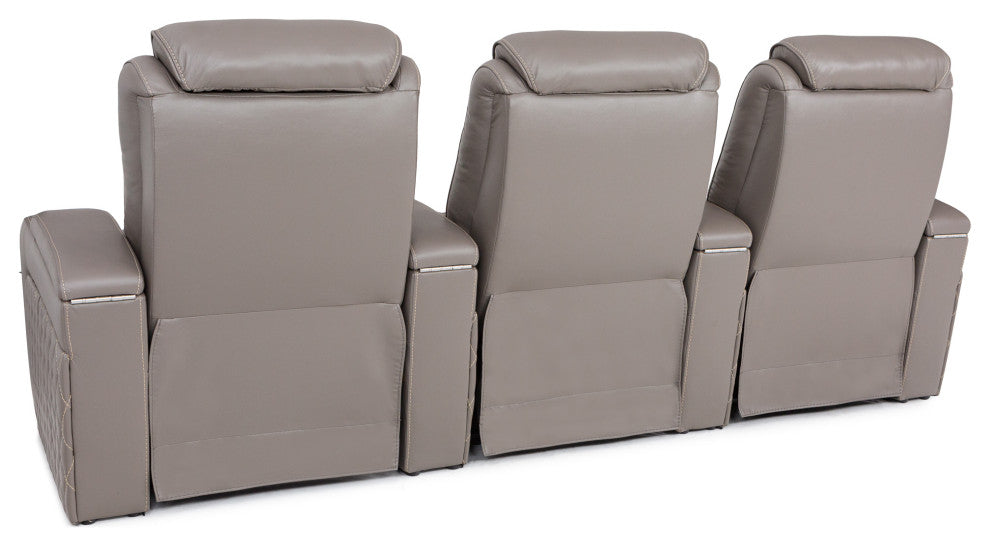 Seatcraft Muse Home Theater Seating, Gray, Row of 3