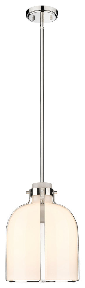 Zlite 818-9PN 1-Light Pendant, White Opal