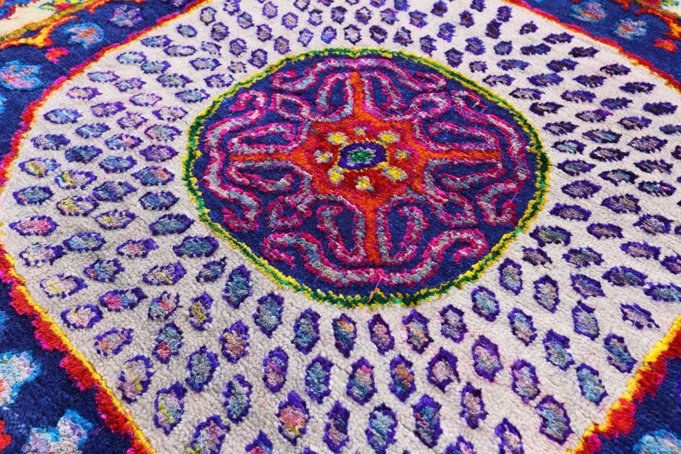 8' 10" X 12' 1" Handmade Mamluk Geometric Wool & Silk Rug - Q13739