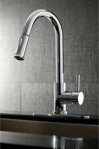 Gourmetier Pull-Down Kitchen Faucet, Polished Chrome