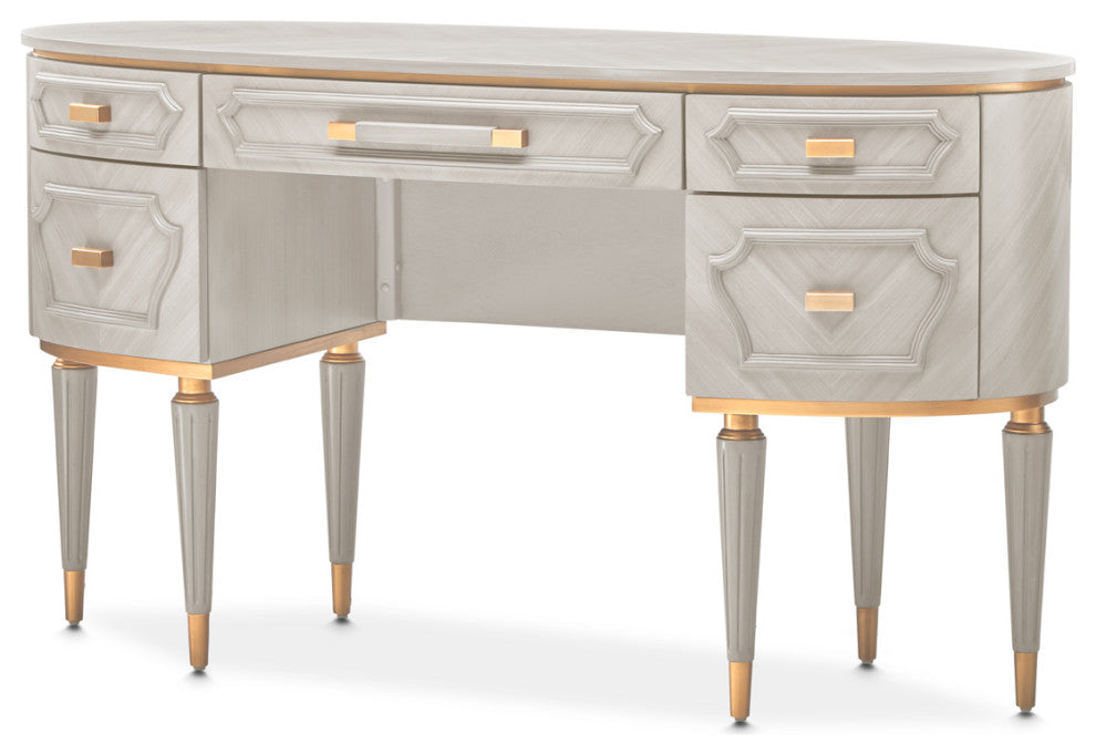 St. Charles Vanity Desk, Dove Gray