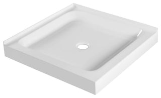 Fine Fixtures Double Threshold Acrylic Shower Base, 32 X 32, Universal