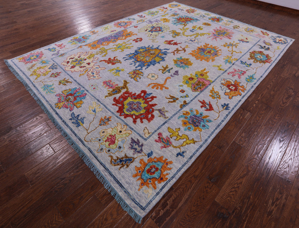 8' 9" X 12' 0" Turkish Oushak Handmade Wool Rug - Q14817