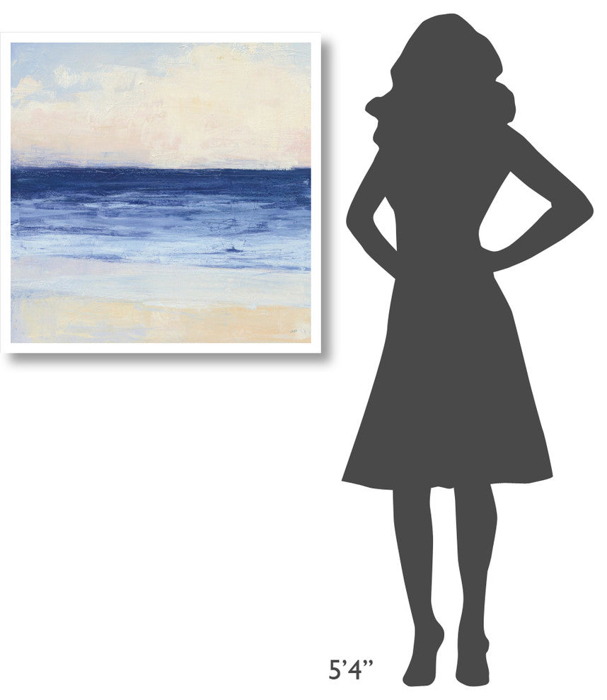 "True Blue Ocean I" Digital Paper Print by Julia Purinton, 32"x32"