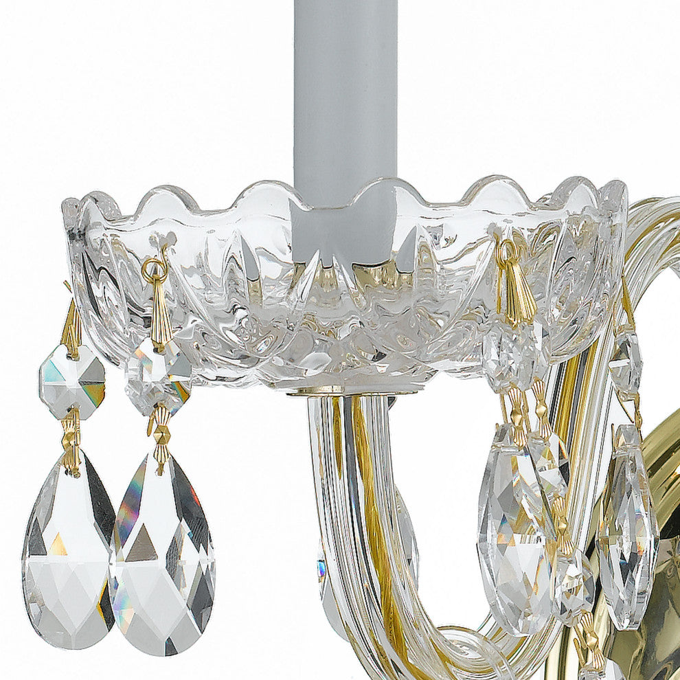 Crystorama Lighting Group 1032-CL-MWP Traditional Crystal 2 Light - Polished
