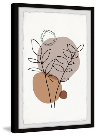 "Boulder Plants" Framed Painting Print, 8x12