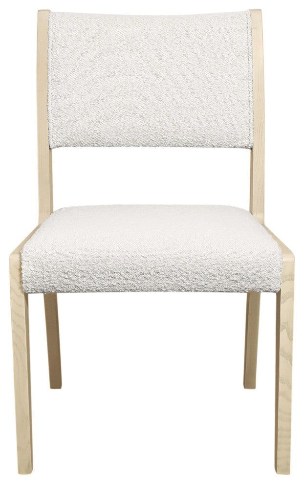 Flagstaff 13-Piece 108" Dining Set With 12 Ash Boucle Chairs In Ivory