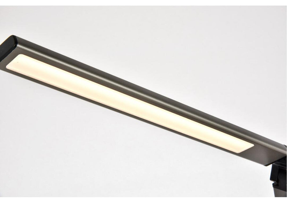 Illumen Collection 1-Light Metallic Grey Finish Led Desk Lamp