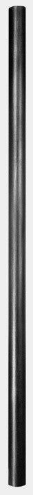 7' Smooth Aluminum Direct Burial Post, Black