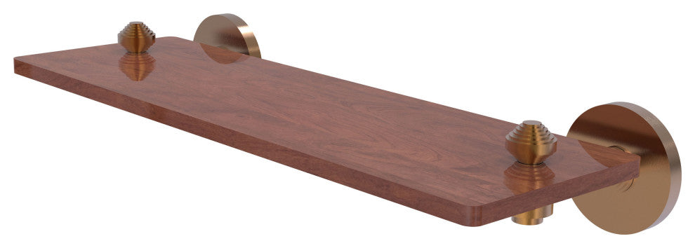 South Beach 16" Solid Wood Shelf, Brushed Bronze