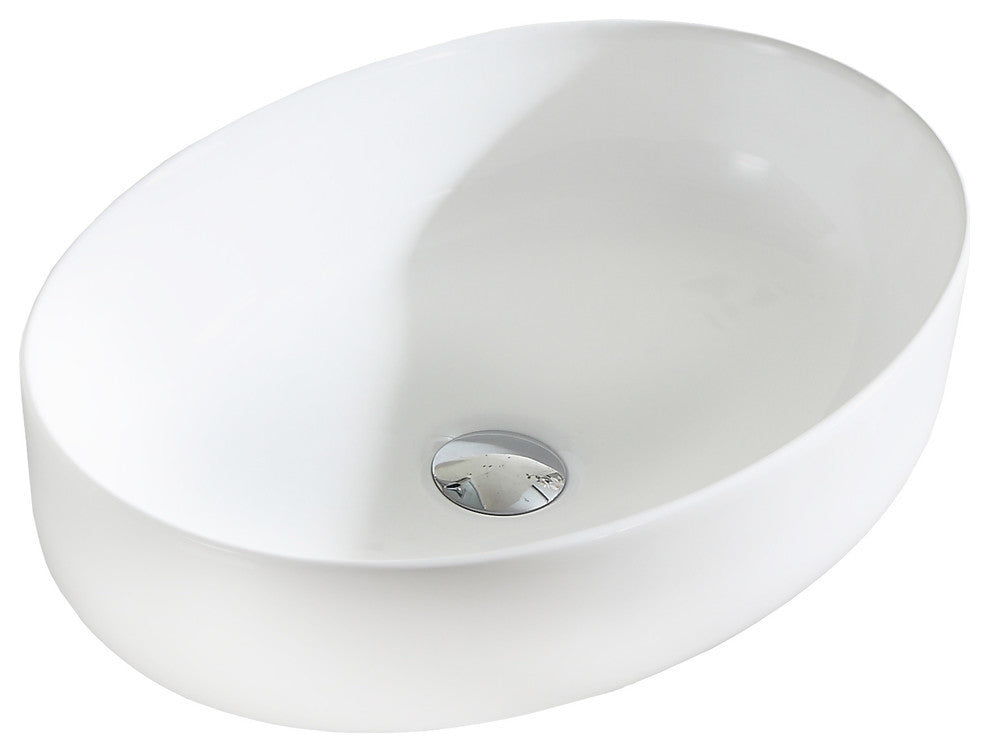 Fine Fixtures White Vitreous China 20" Thin Edge Vessel Sink