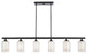 Innovations 342-6I-BK-CLW-LED Fairbank 6 Light 48" Island Light, Matte Black