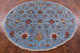 7' Round Persian Tabriz Handmade Wool Rug Q7742
