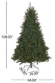 9-foot Fraser Fir Pre-Lit or Unlit Light Hinged Artificial Christmas Tree, Pre-L