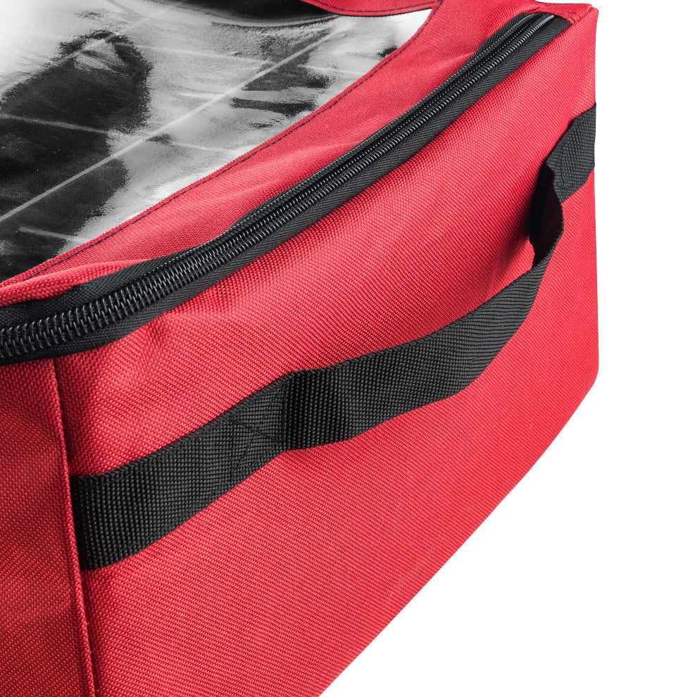 Ornament Storage Box Zippered Lid Organizer 48 Individual Compartments Dividers