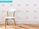Birds Fabric Wall Decals, Set of 16 Birds, Pink