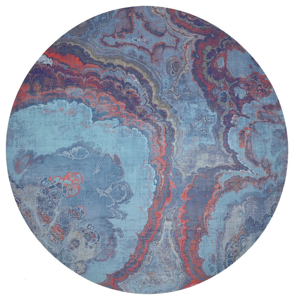 Agate Lava 16" Round Pebble Placemats, Set of 4