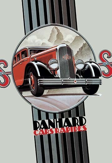 Panhard - Cars Rapides- Gallery Wrapped Canvas Art 28" x 42"