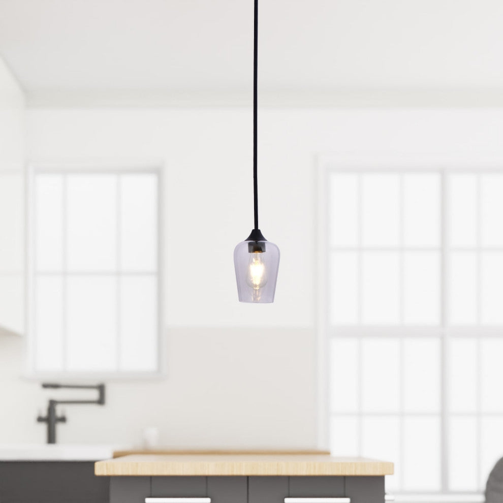 Lazzur Montauban 1 Light 5" Matte Black Pendant