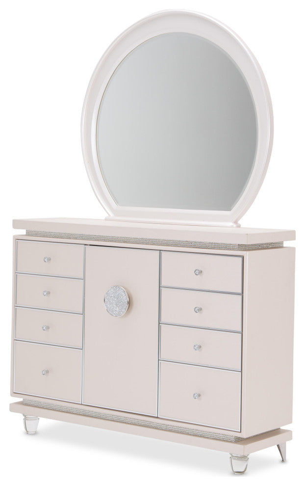 Glimmering Heights Dresser With Mirror, Ivory