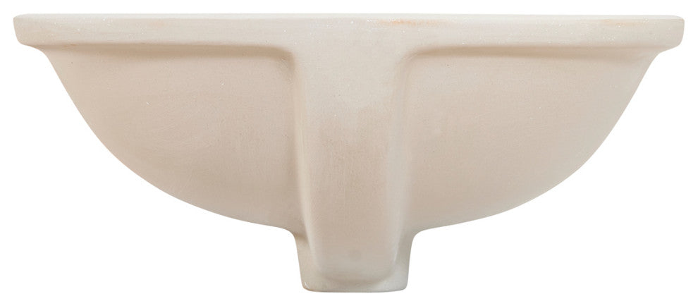 20" Oval White Finish Ceramic Undermount Vanity Sink