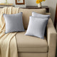 A1HC Soft Velvet Throw Pillow Covers Only, Set of 2, Light Grey, 20"x20"