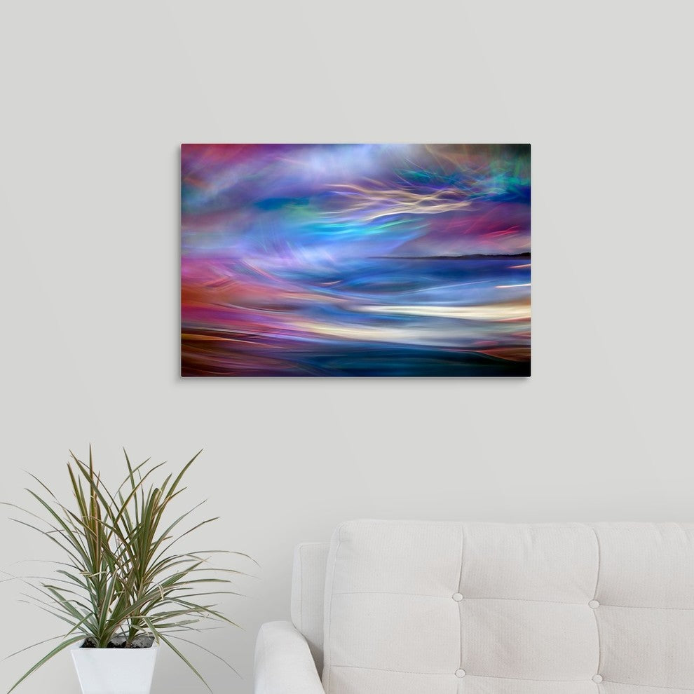 "Evening Ferry Ride " Wrapped Canvas Art Print, 24"x16"x1.5"