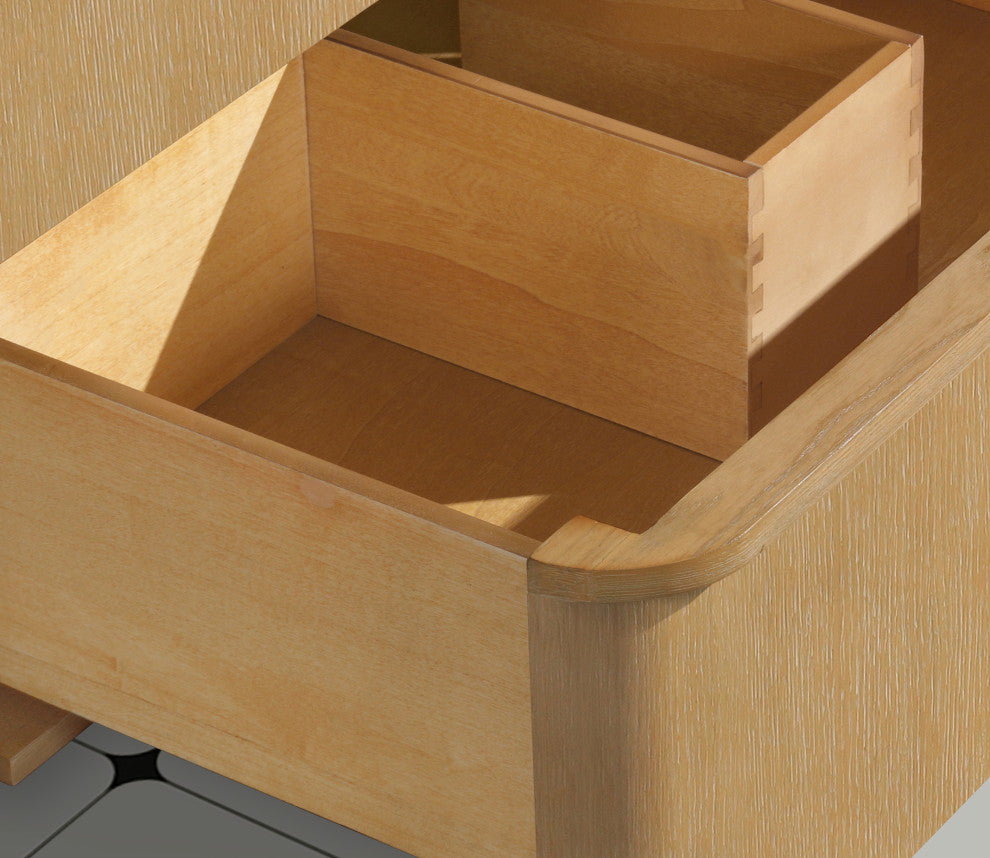 Lucas Bathroom Vanity, Washed Oak, 30", Single Sink, Floating