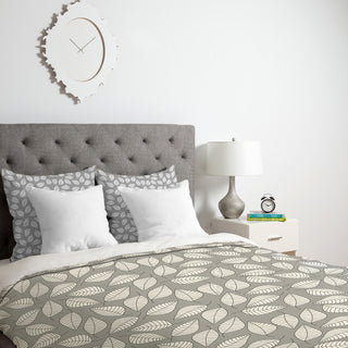 Deny Designs Bianca Green Leafy Duvet Cover - Lightweight