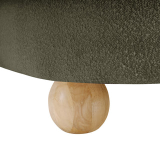 Daphne Upholstered Chair/Loveseat/Sofa, Olive, Boucle Fabric, Chair
