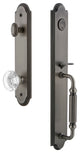 Arc 1-Piece Dummy Handleset, F Grip and Bordeaux Knob, Antique Pewter, 848421
