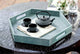 Shagreen Hex Tray, Turquoise