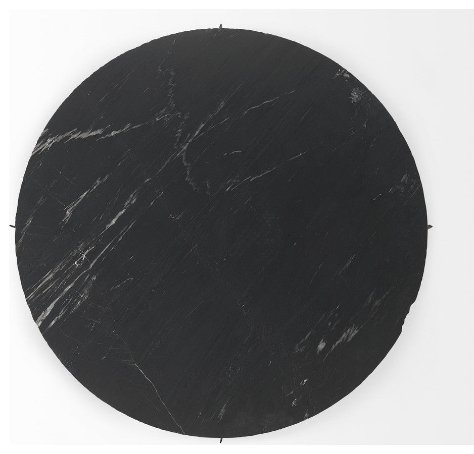Contemporary Black Marble Coffee Table