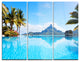 "Bora Bora Landscape" Photography Glossy Metal Wall Art, 3 Panels, 36"x28"