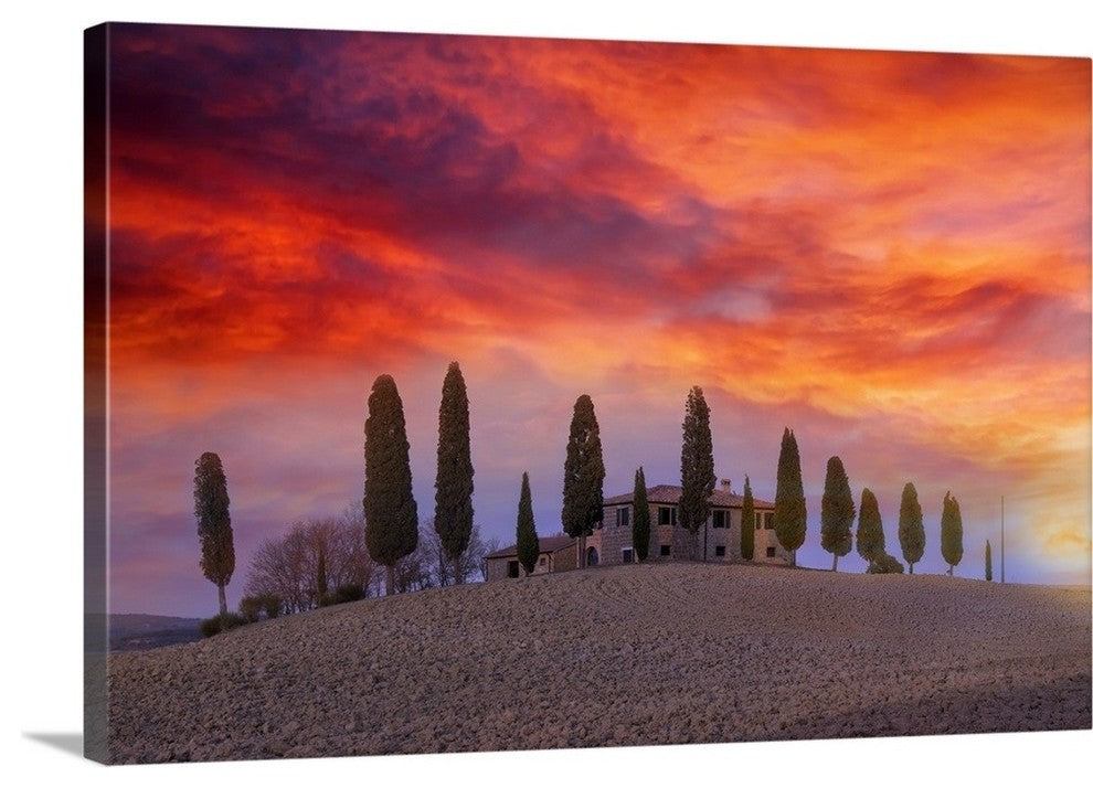 "Winter Sunset at Dreamland" Wrapped Canvas Art Print, 48"x32"x1.5"