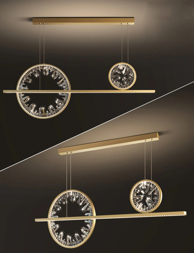 Tielt | Broken Glass Design Crystal Rings Hanging LED Art Chandelier, B-Style