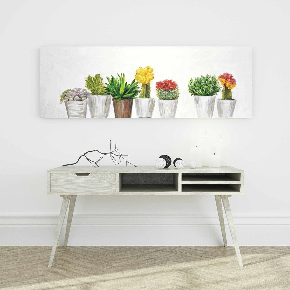 Small Cactus and Succulents Print on Wrapped Canvas