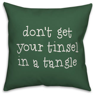 Don't Get Your Tinsel In A Tangle 20"x20" Throw Pillow Cover