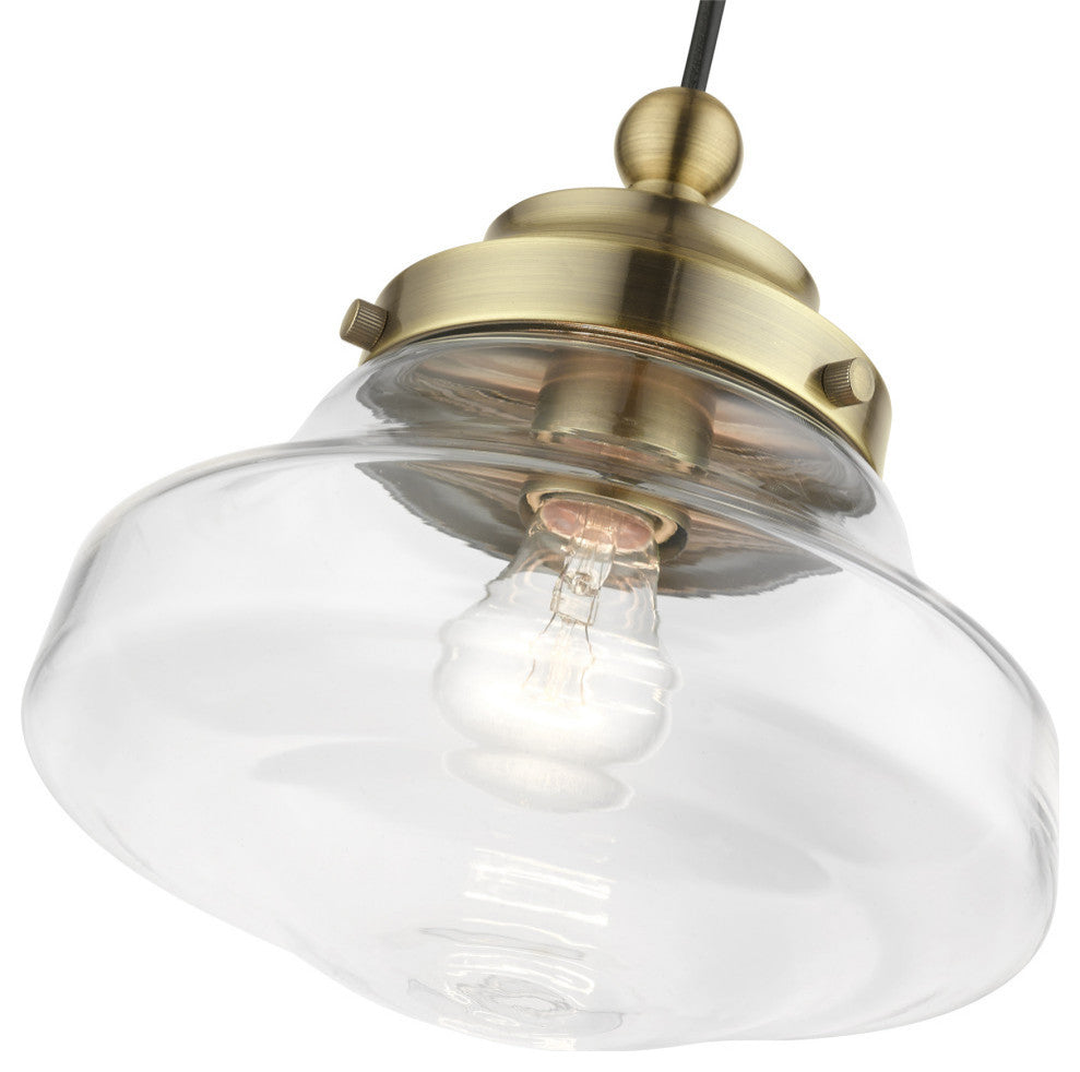 Avondale 1 Light Antique Brass Mini Pendant