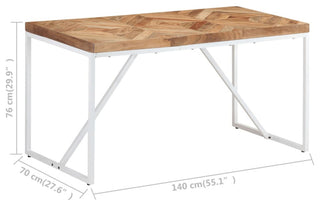 vidaXL Dining Table Kitchen Dining Room Table Solid Acacia and Mango Wood