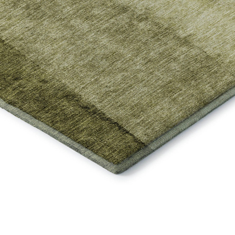 Premium Machine Washable Mayfield AMF690 Olive 3' x 5' Rug