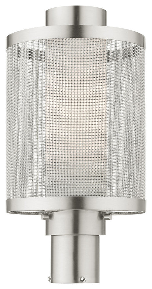 Livex Lighting Nottingham 1 Light Brushed Nickel Large Outdoor Post Top Lantern
