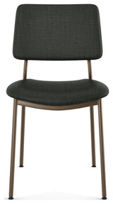 Amisco Sullivan Dining Chair, Black Polyester / Bronze Metal